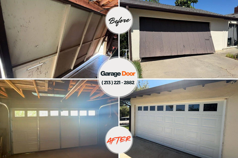 Before and after: garage door repair Leipsic Junction Leipsic